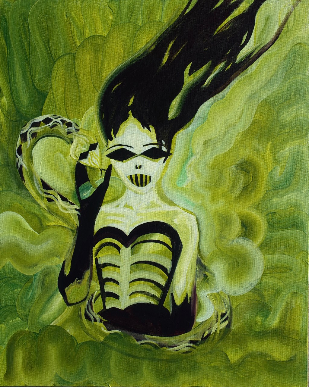 SHHHHHHH SNAKE DIANA LUNA dream on cotton 24x30 inch 2023, Los Angeles